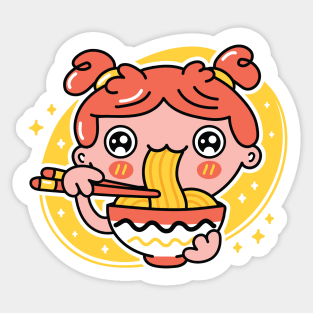 Noodle Girl Sticker